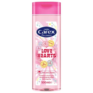 Carex Fun Edition Bath & Shower Cream 500ml - Love Hearts