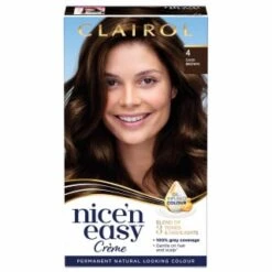 Clairol Nice'n Easy Creme Permanent Hair Dye - 4 Dark Brown