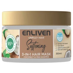 Enliven Softening 3-in-1 Hair Mask 350ml - Coconut & Macadamia