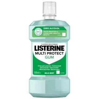 Listerine Multi Protect Alcohol-Free Gum Mouthwash 500ml - Mild Mint